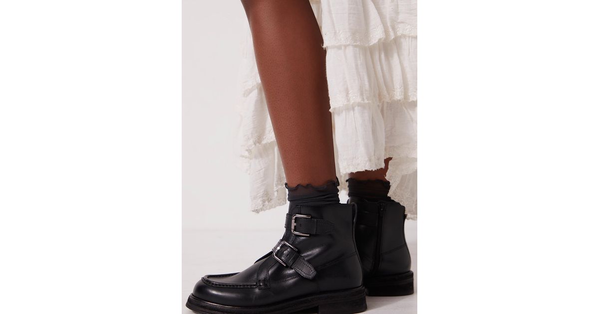 Free People Isla Moto Boots in Black Lyst