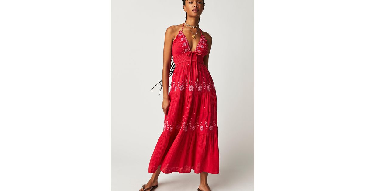 Free People Real Love Embroidered Dress Lyst