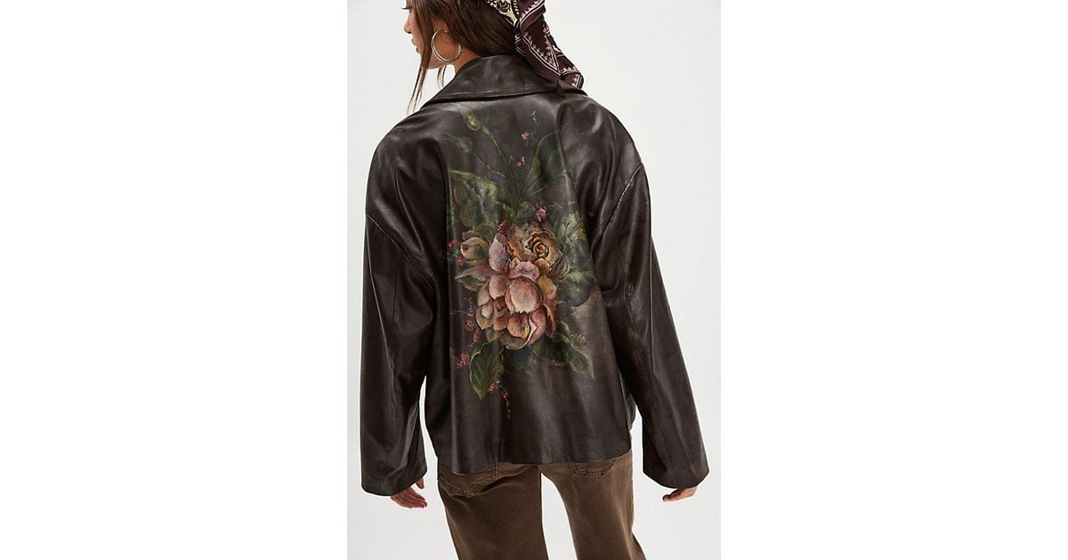 Nigel Preston Roses Leather Jacket in Black | Lyst
