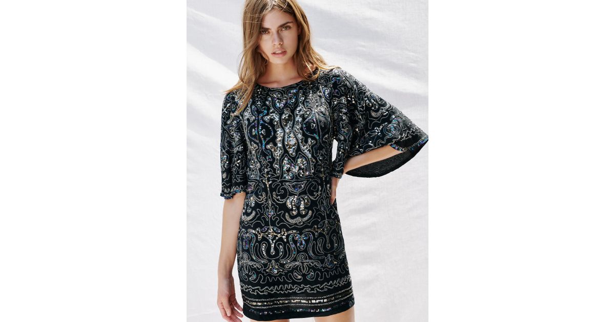 light my fire black lace mini dress