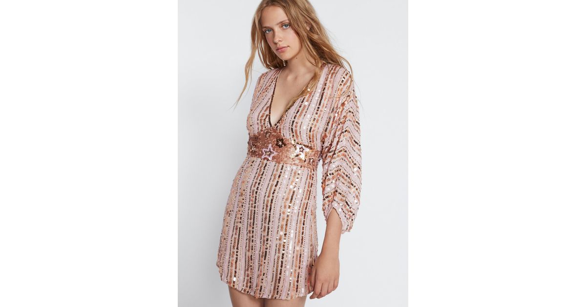 Free People Celeste Sequin Mini Dress Lyst