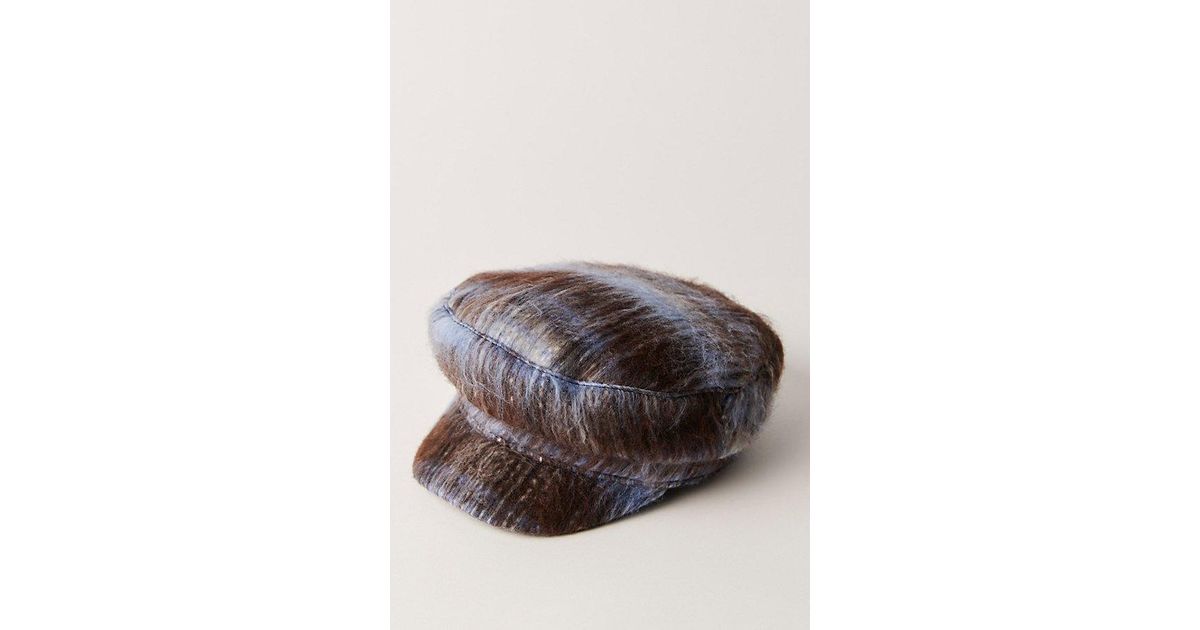 Free People Upstate Wool Cadet Cap in Brown | Lyst