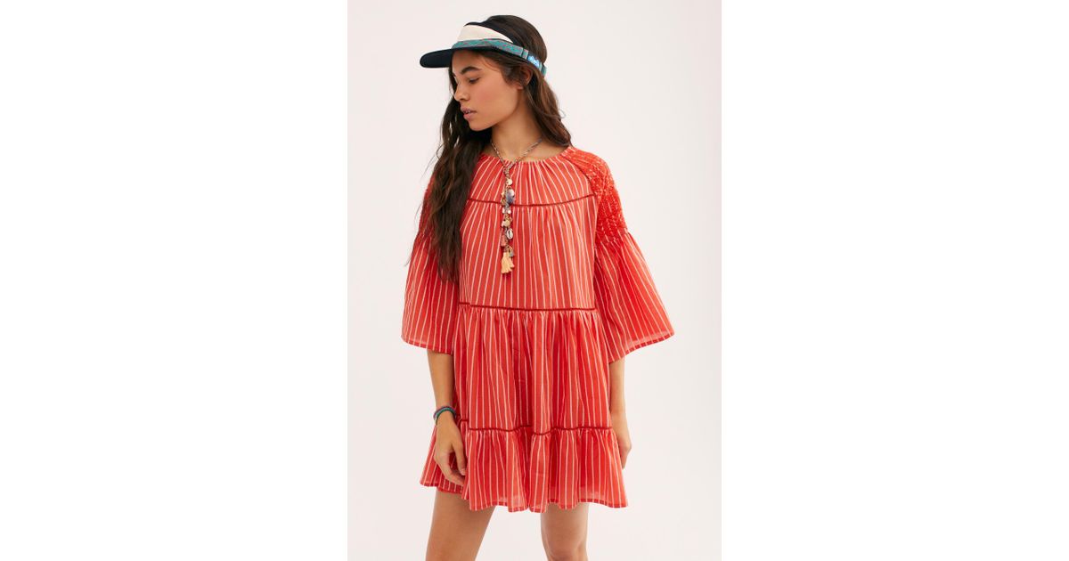 Cotton Lola Embroidered Mini Dress | Lyst