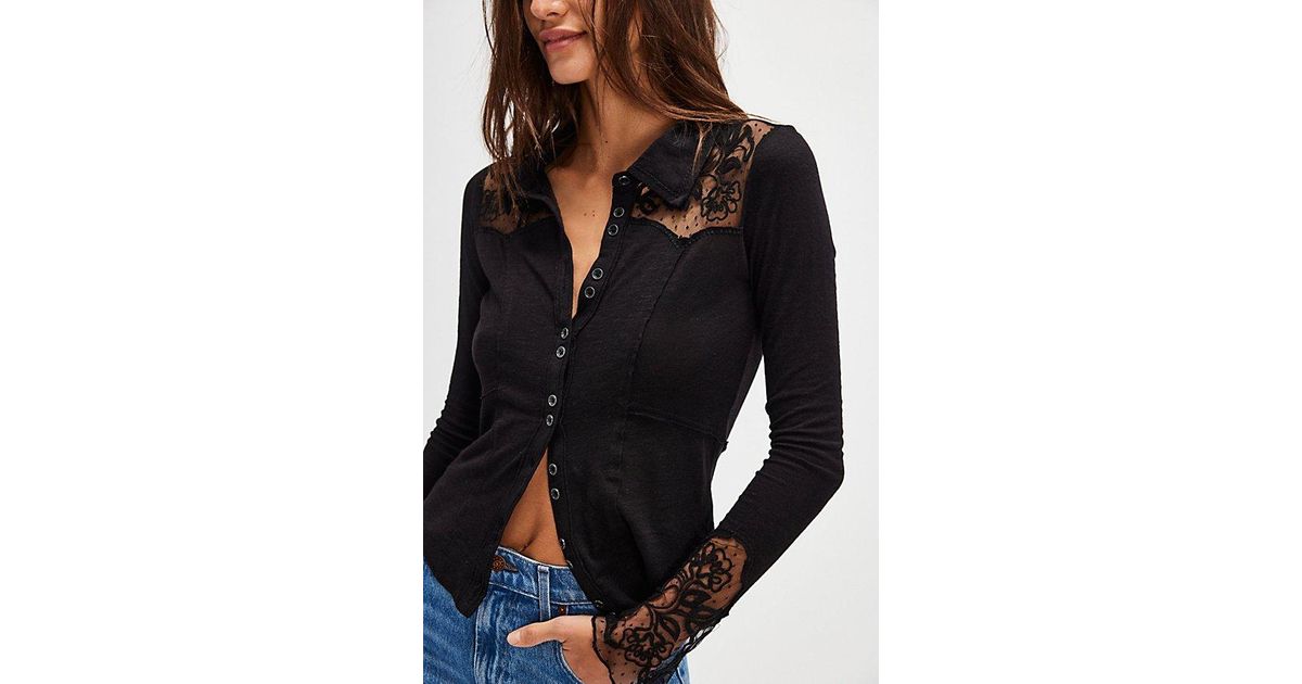 フリーピープル Free People Rosebud Cuff レディース シャツ トップス Black Free People Rosebud Cuff - Black – Queen of Hearts and