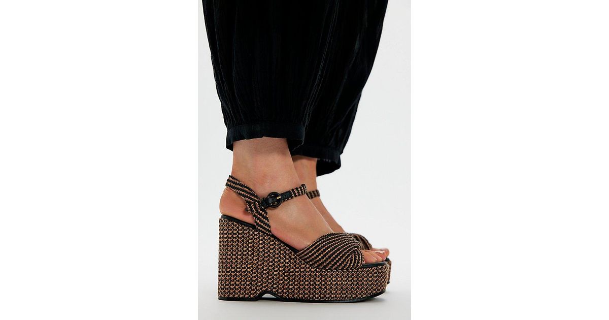 Circus by Sam Edelman Joanne Woven Wedges in Black | Lyst