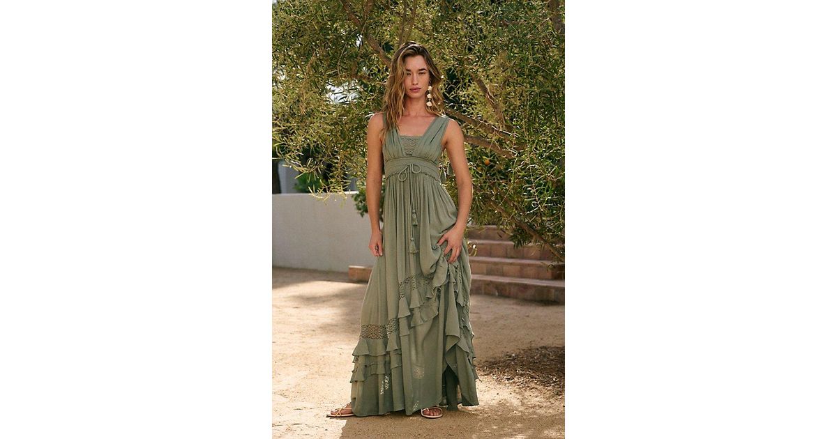 Free People Santa Maria Maxi Dress in Green | Lyst