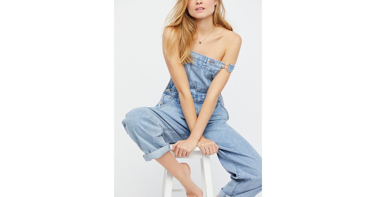 levi's baggy denim overalls
