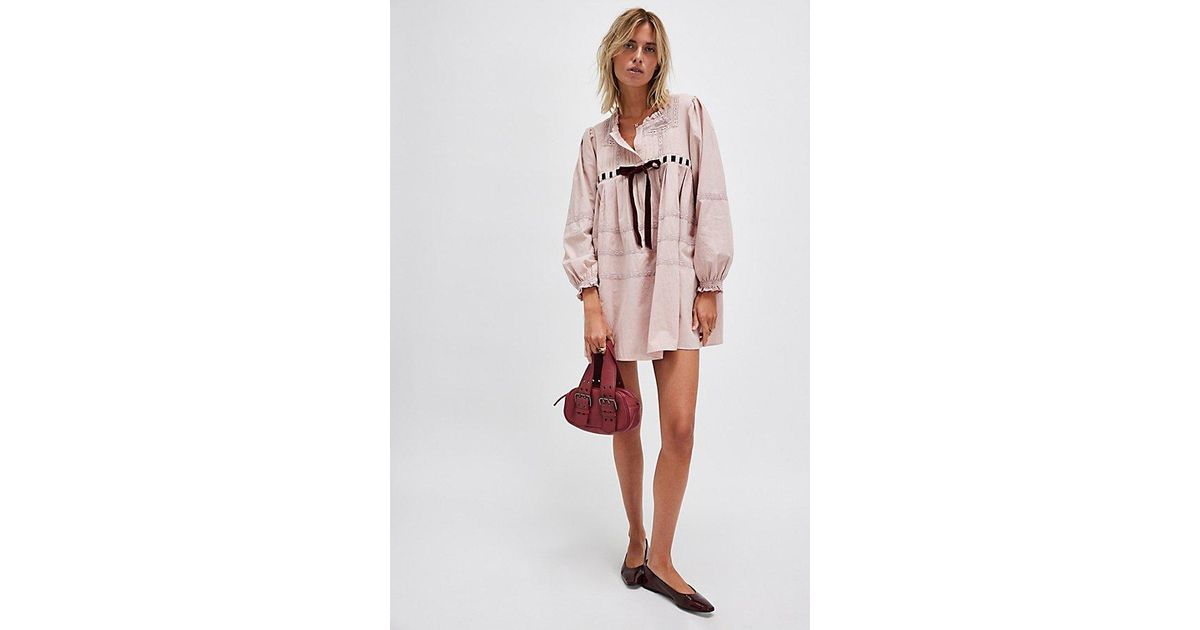 a line mini cocktail dress Theory Women's Tiered Mini Dress - Natural