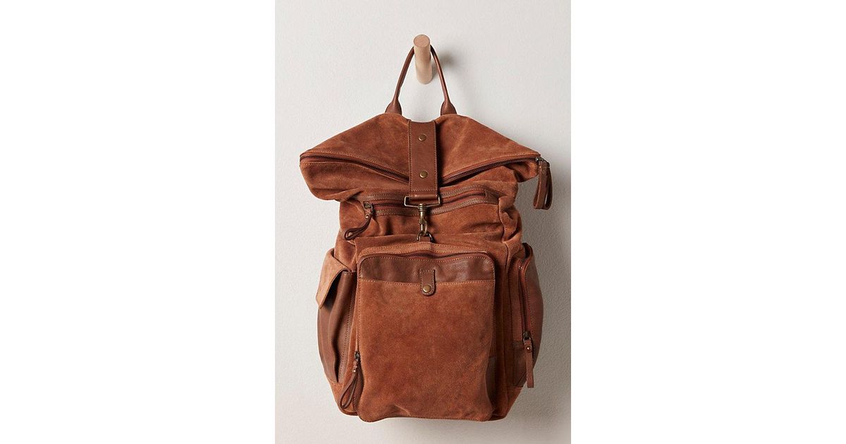 Free People Suede Brigade Backpack in Brown | Lyst