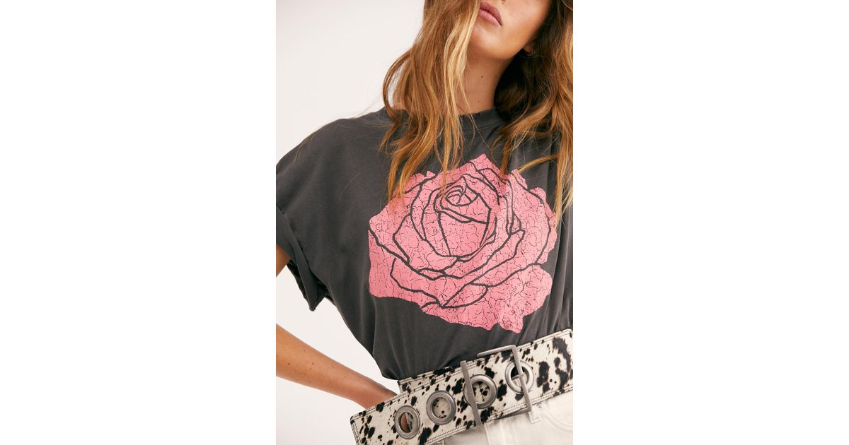 Free People Rose Boyfriend Tee By Girl Dangerous in Black Lyst