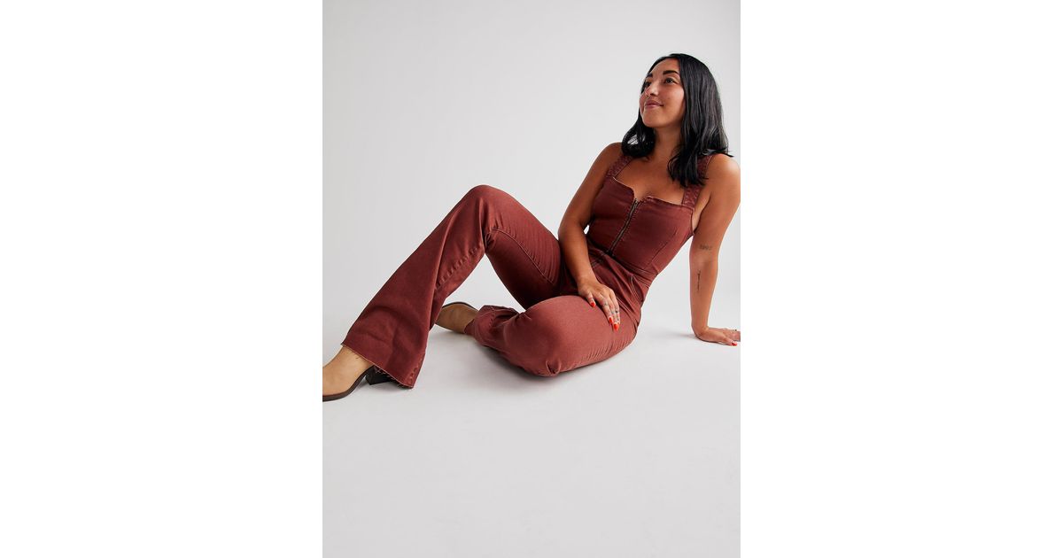 Free People Crvy 2nd Ave One Piece In Chocolate Brown Lyst