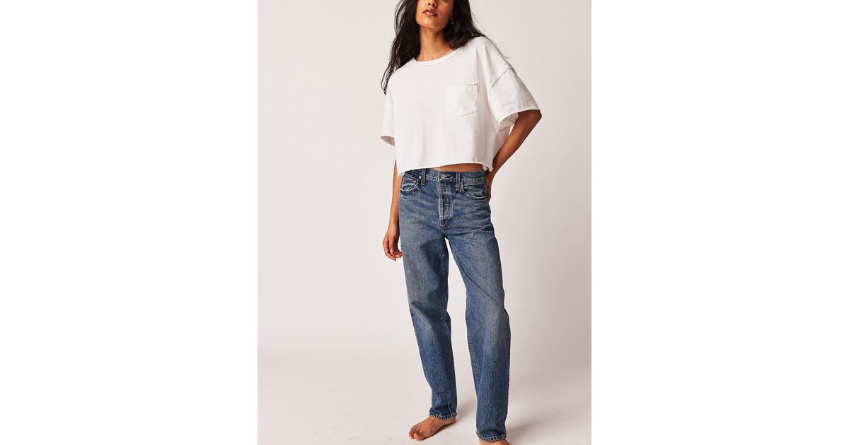 Free People Citizens Of Humanity Devi Low-slung Baggy Tapered Jeans in ...