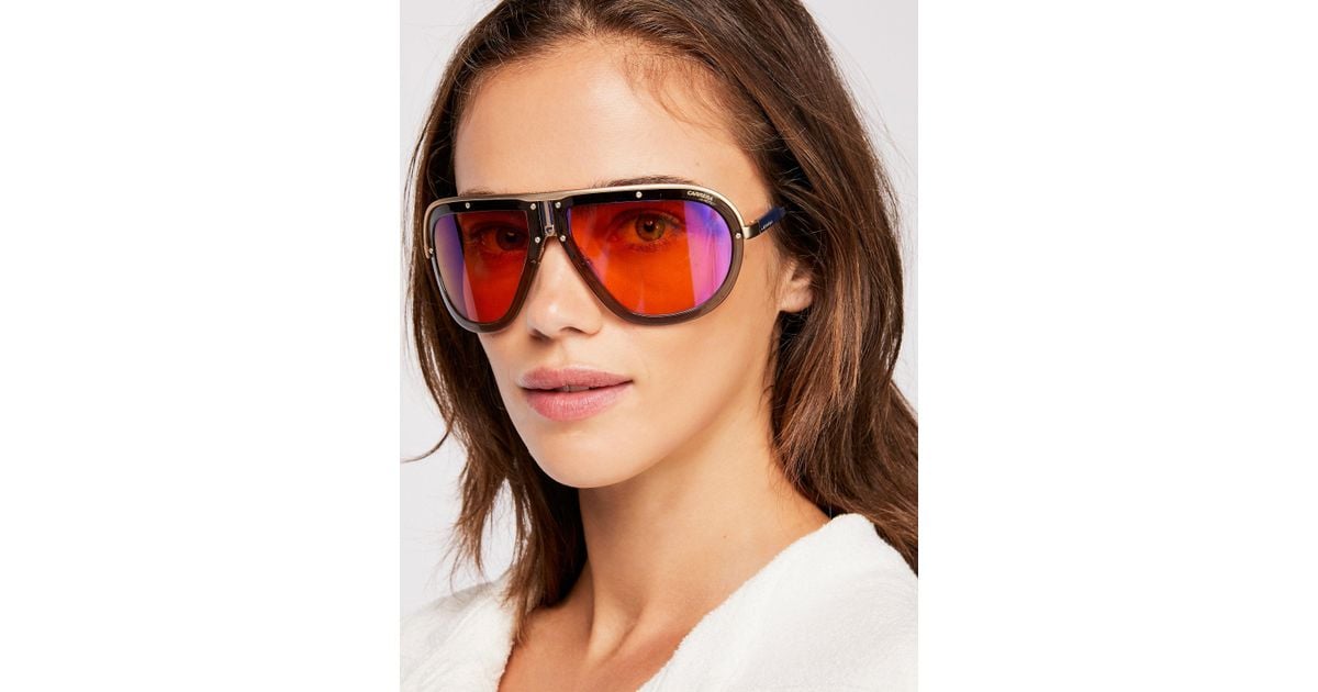 Free People Carrera Americana Sunglasses in Orange | Lyst Canada