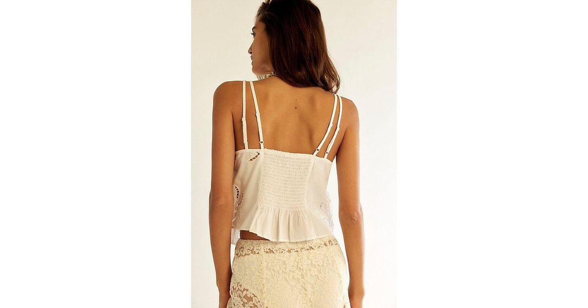 Free People Sweet Sammi Eyelet Top in White | Lyst