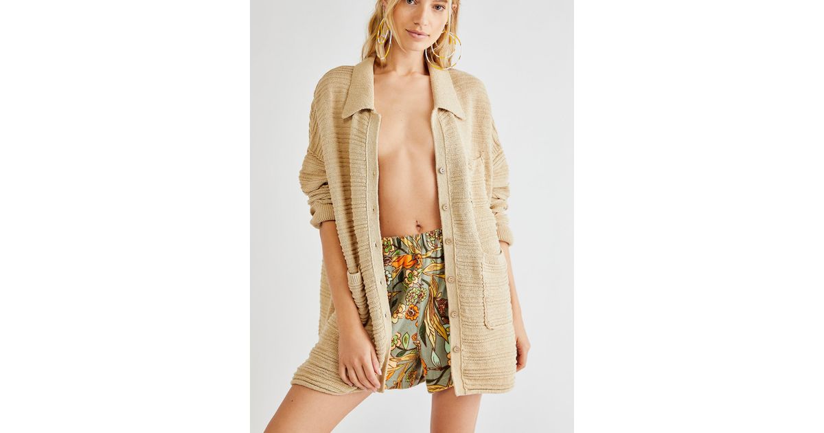 Free People Budapest Daydream Duster Cardigan in Oatmeal Medium