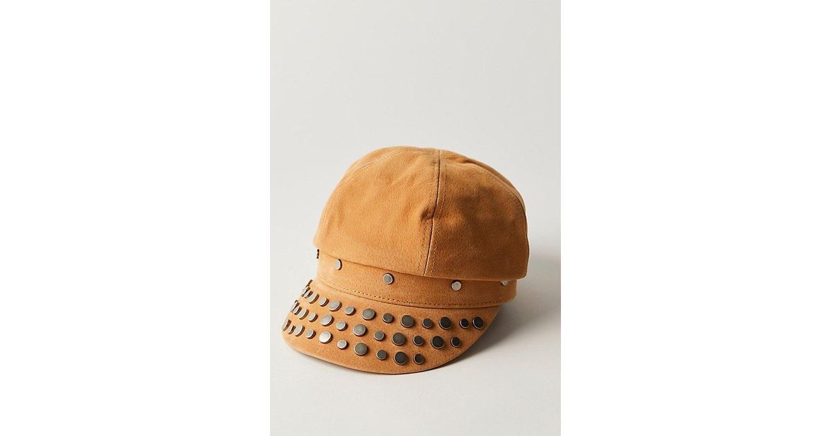 NWT Free People Studded Avery Leather Hat Understated Leather + Studded Avery Leather Hat main image 2