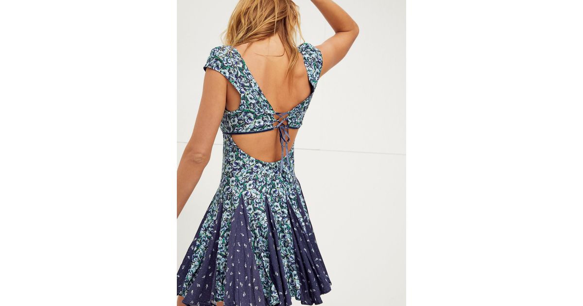 Free People Ponderosa Mini Dress in Blue Lyst Free People Ponderosa Mini Dress in Blue Lyst