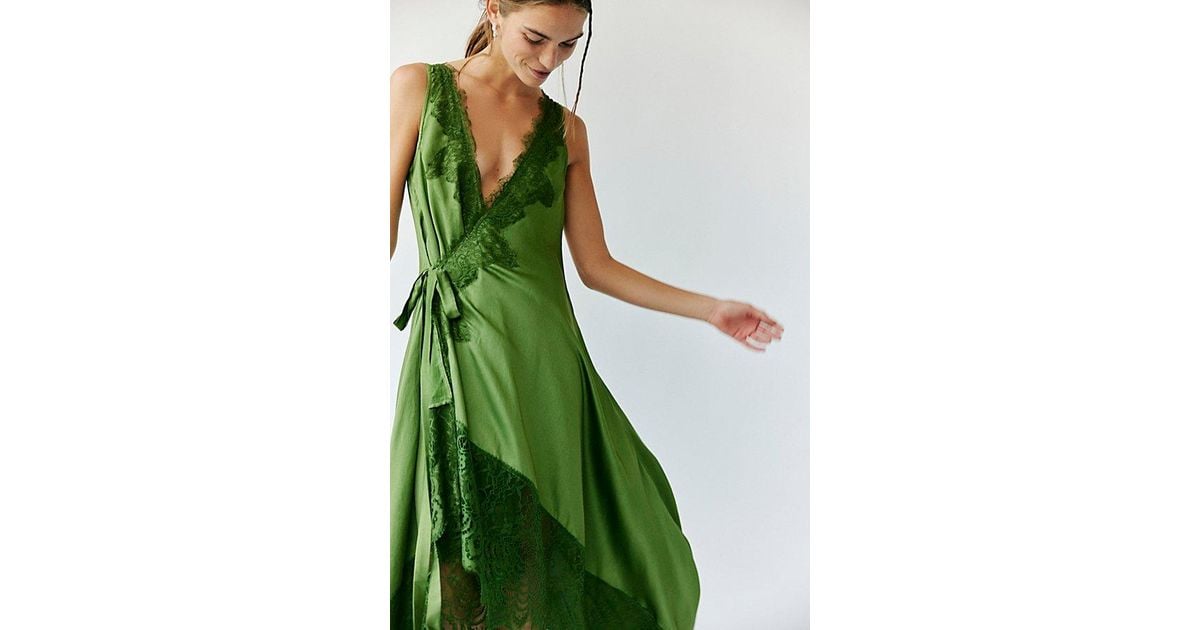 Nigel Preston Wrap Soho Dress in Green | Lyst