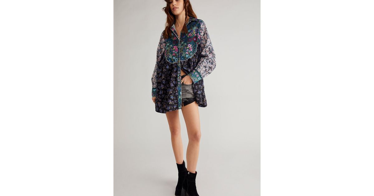 Free People My Time Shirtdress in Night Combo (Blue) - Lyst