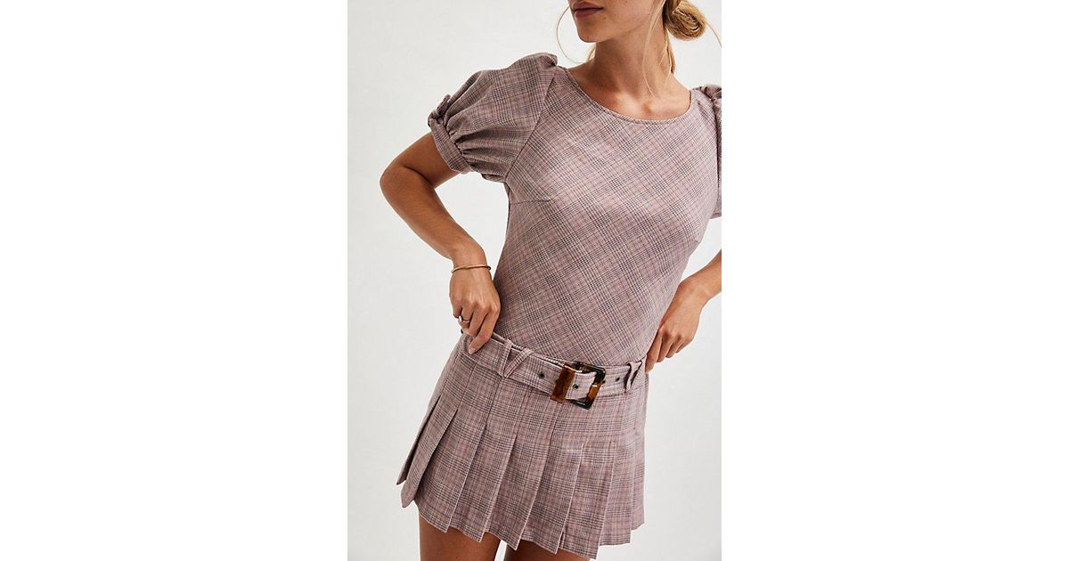 free people sevi plaid mini dress Sevi Plaid Mini Dress