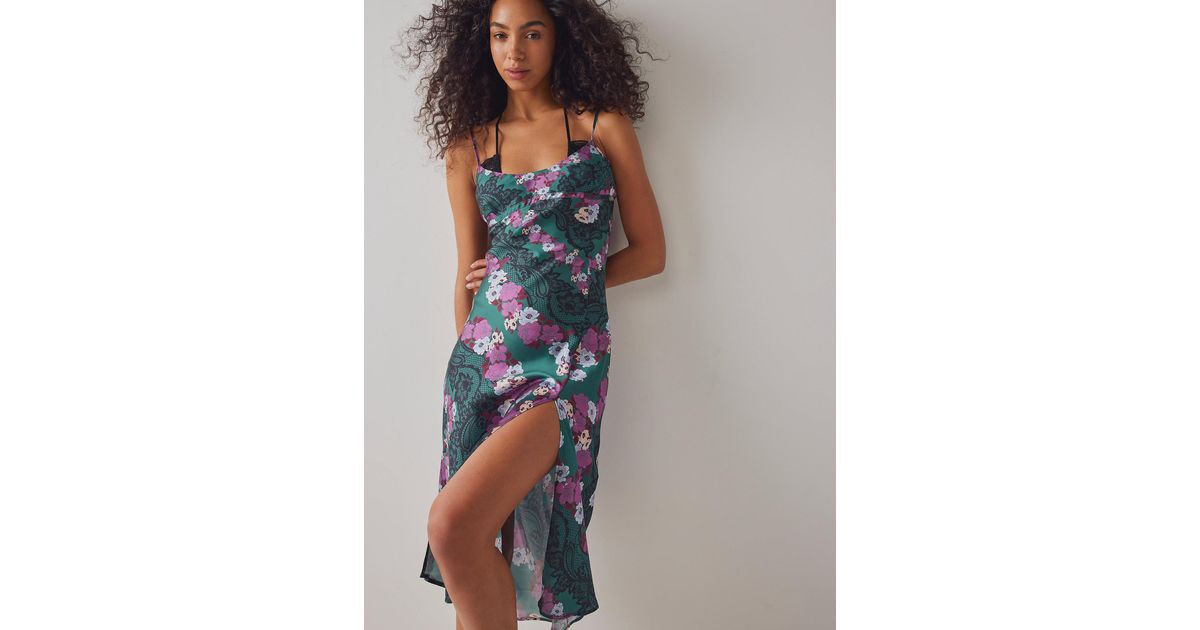 Kaoya midi dress in floral field green by motel top