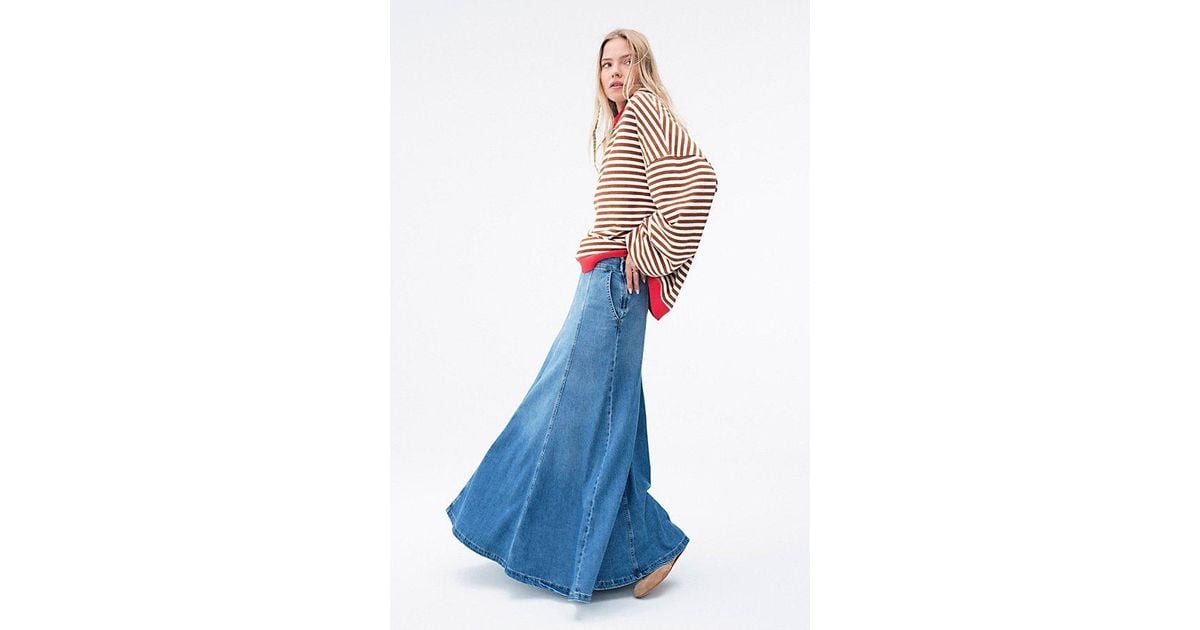 Free People ★ We The Free Catch The Sun Denim Maxi Skirt We The Free Catch The Sun Denim Maxi Skirt | Free People