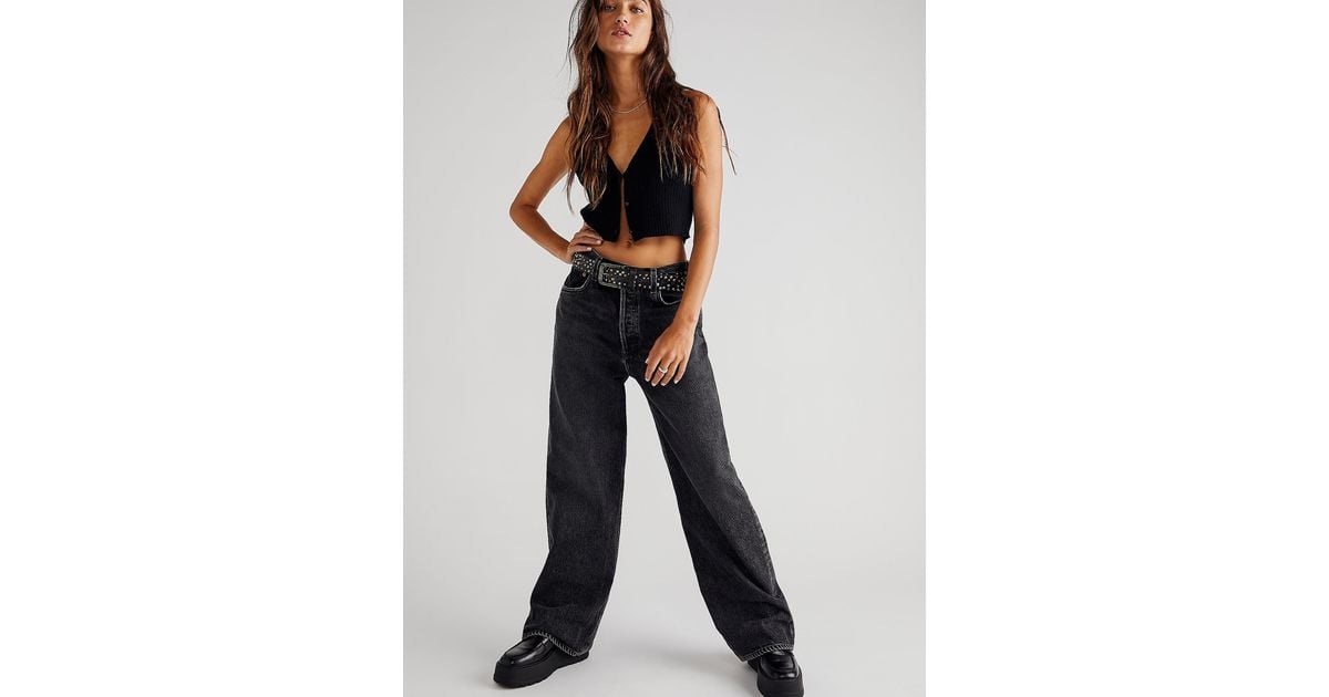 Free People Denim Agolde Low-rise Baggy Jeans in Blue | Lyst