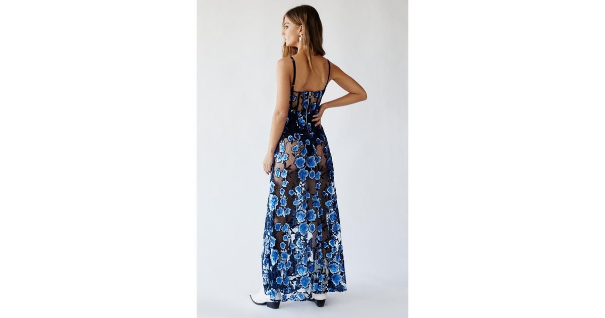 victoria embroidered maxi dress