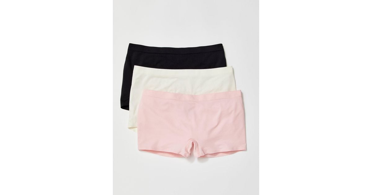 Free People No Show Seamless Boyshort Undies 3pack in Pink Lyst