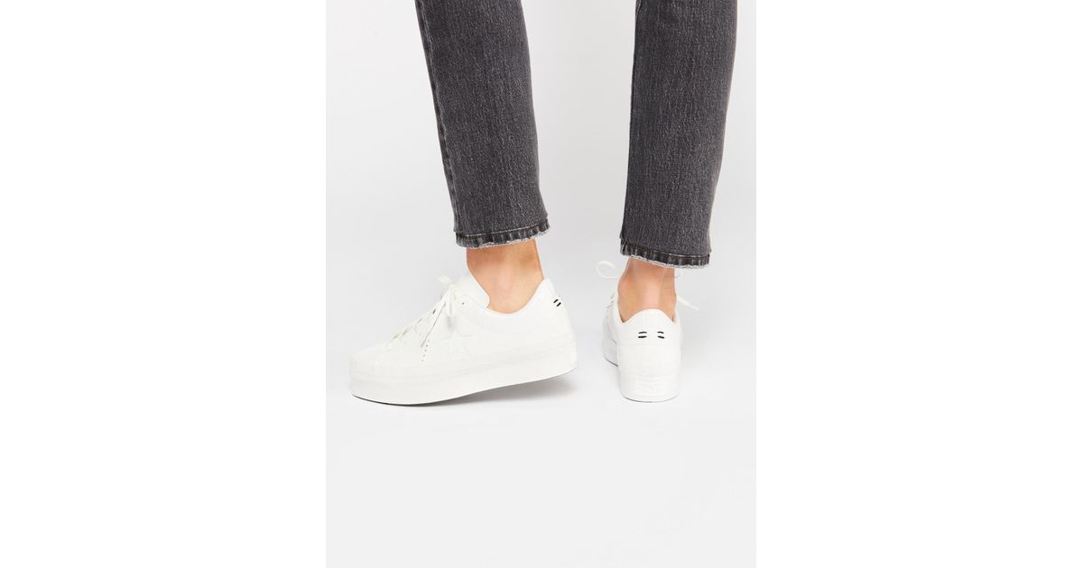 one star patent platform sneaker