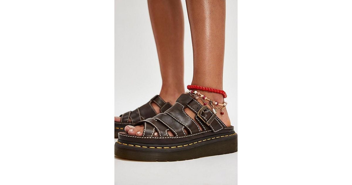 Dr. Martens Maxxy Slide Sandals in Brown | Lyst