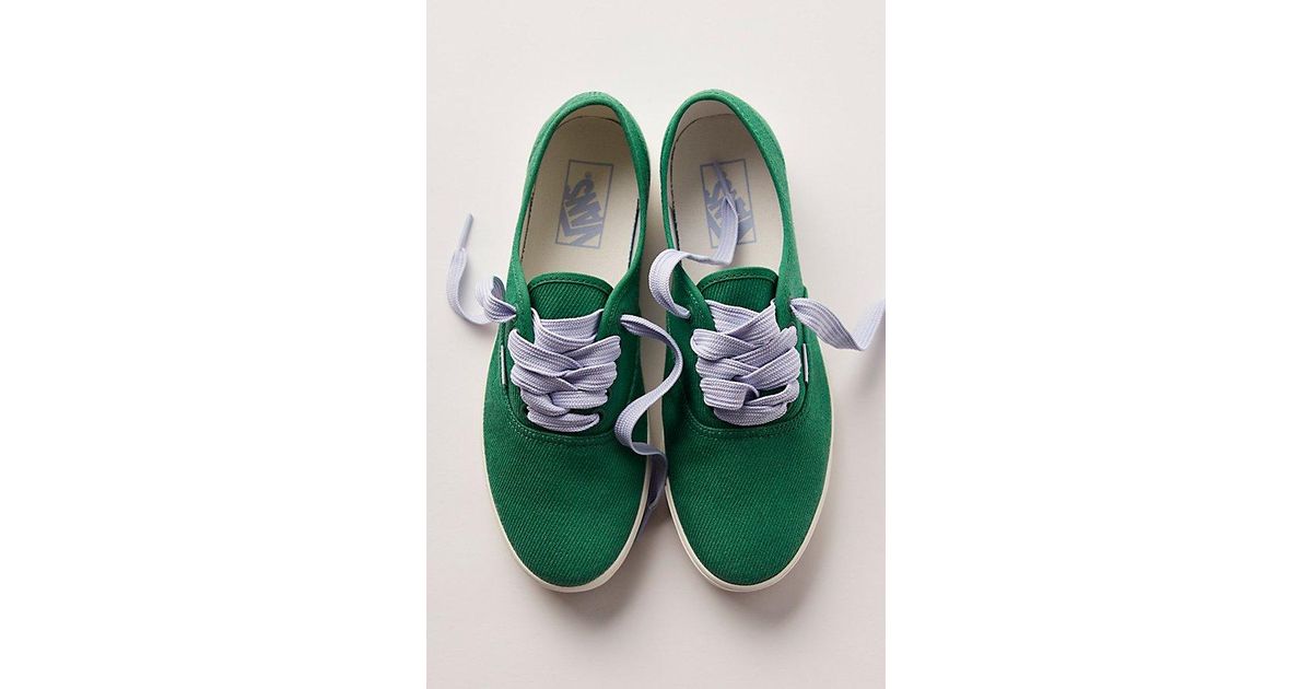 Vans Authentic Lowpro Suede Sneakers in Green | Lyst