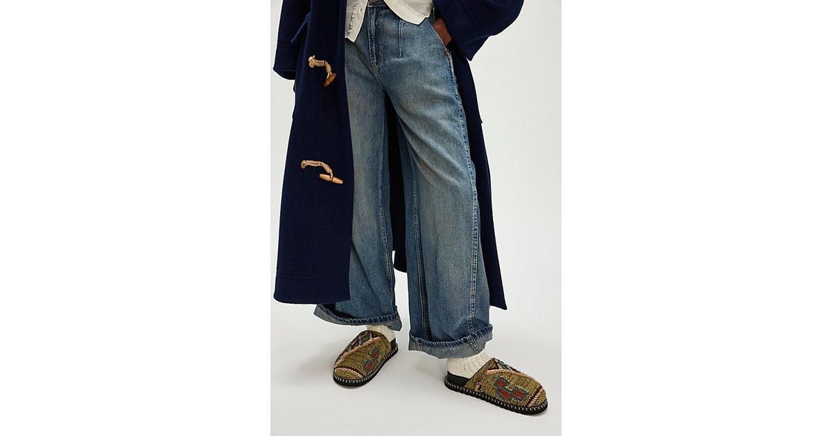 Free People Magic Carpet Mules in Blue | Lyst