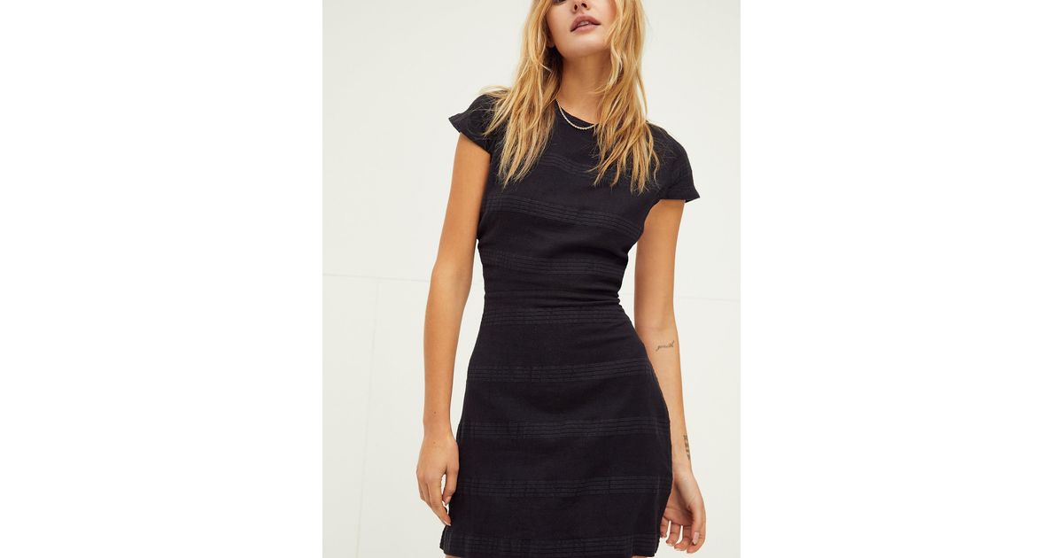 Free People Meika Mini Dress in Black 