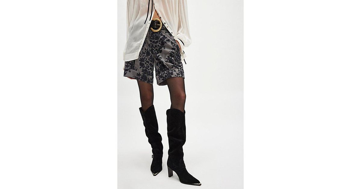 Free People Girls' Night Slouch Boots in Black | Lyst