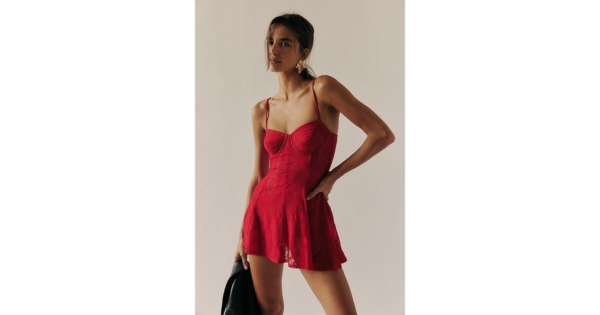 Norma Kamali Underwire Pickleball Dress in Red | Lyst UK