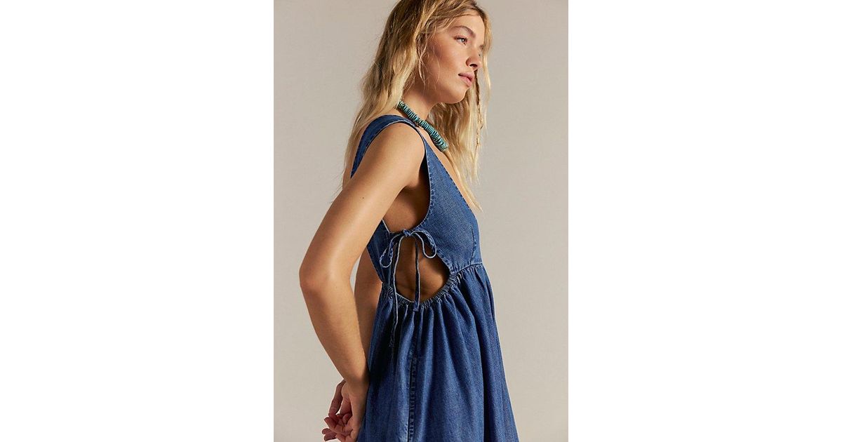 white christmas dresses The Everyday Denim Midi Washed Denim / S