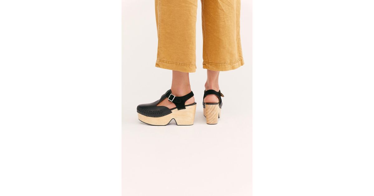 free people black clogs