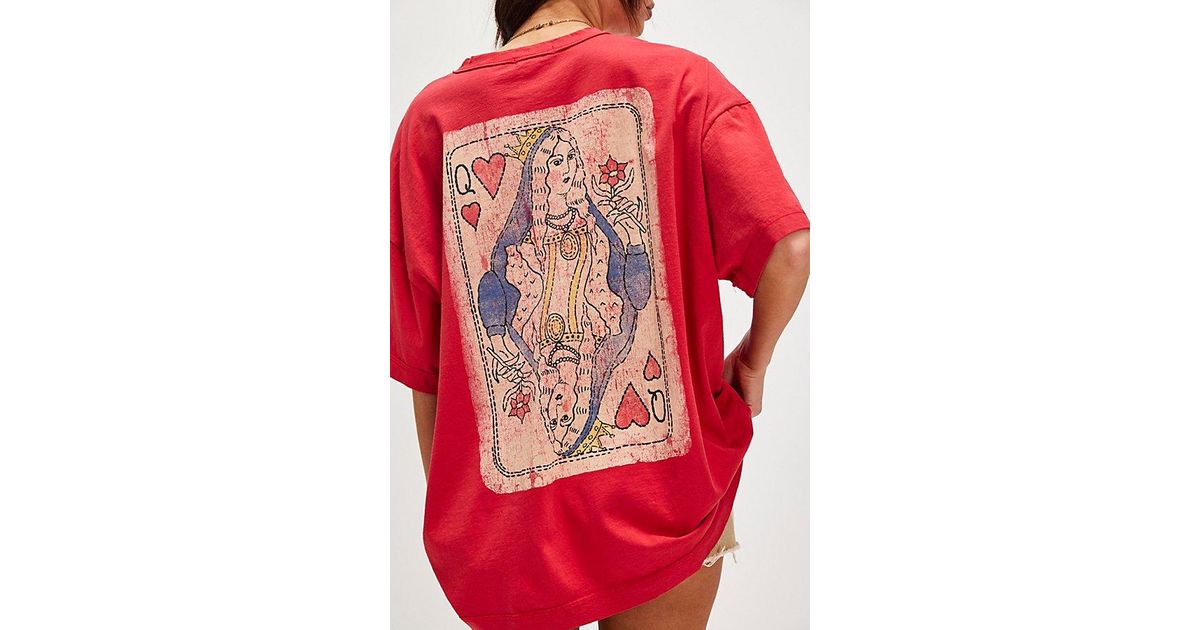 Ragabond Queen Of Hearts Tee in Red | Lyst