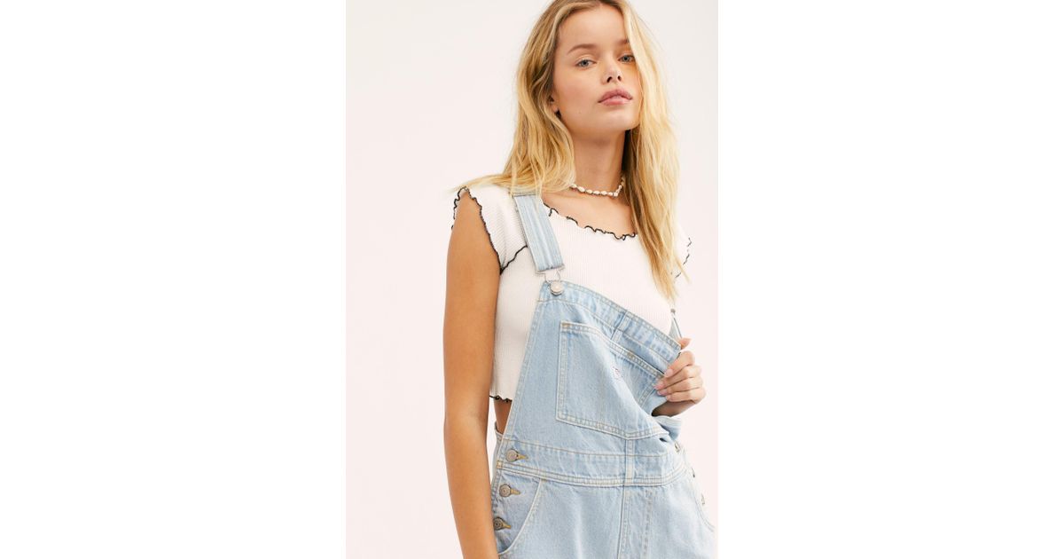 Free People Denim Levi's Vintage Shortalls By Levi's in Blue | Lyst