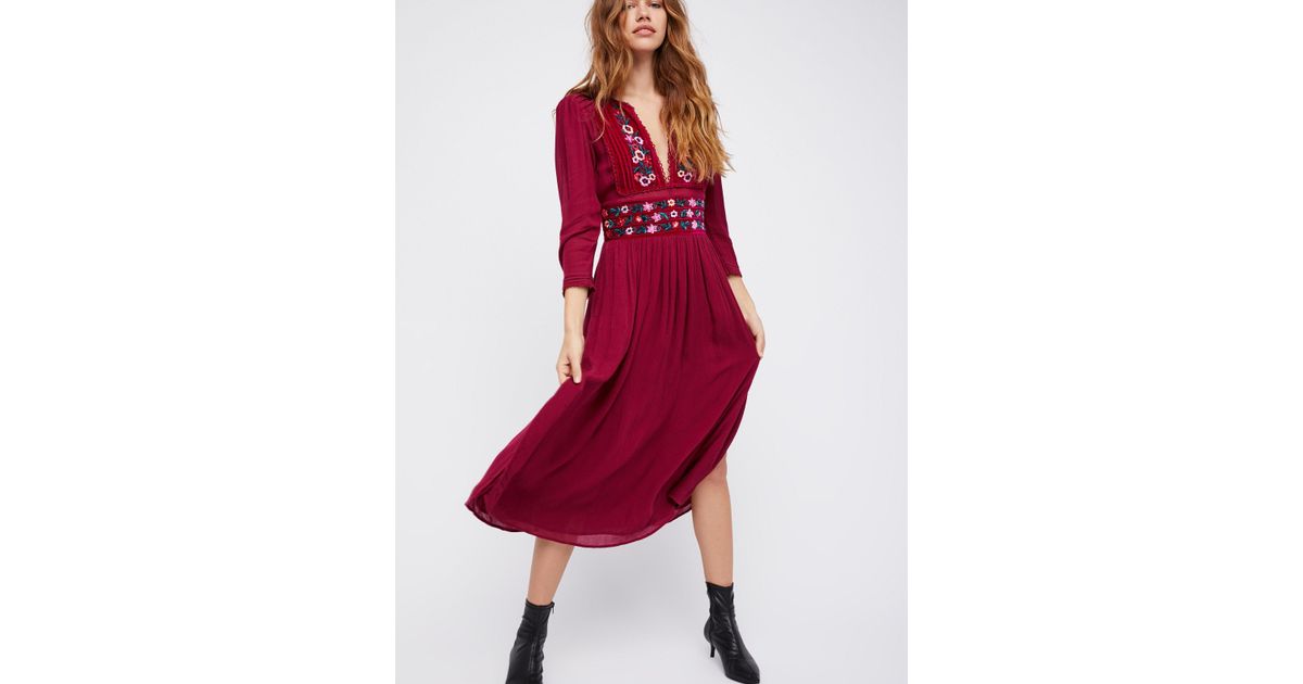 free people flora midi dress