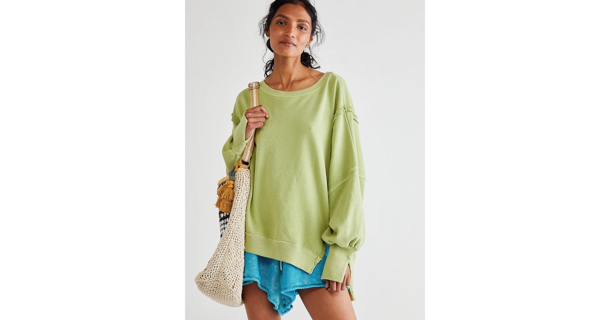 Free People Camden Pullover in Green | Lyst