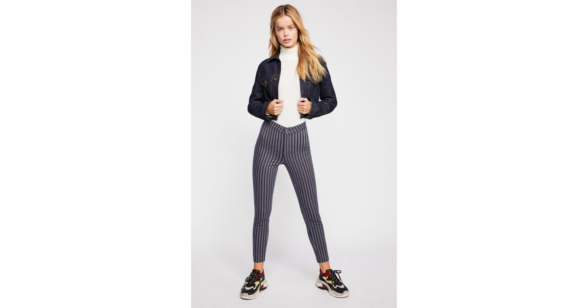 printed skinny trousers