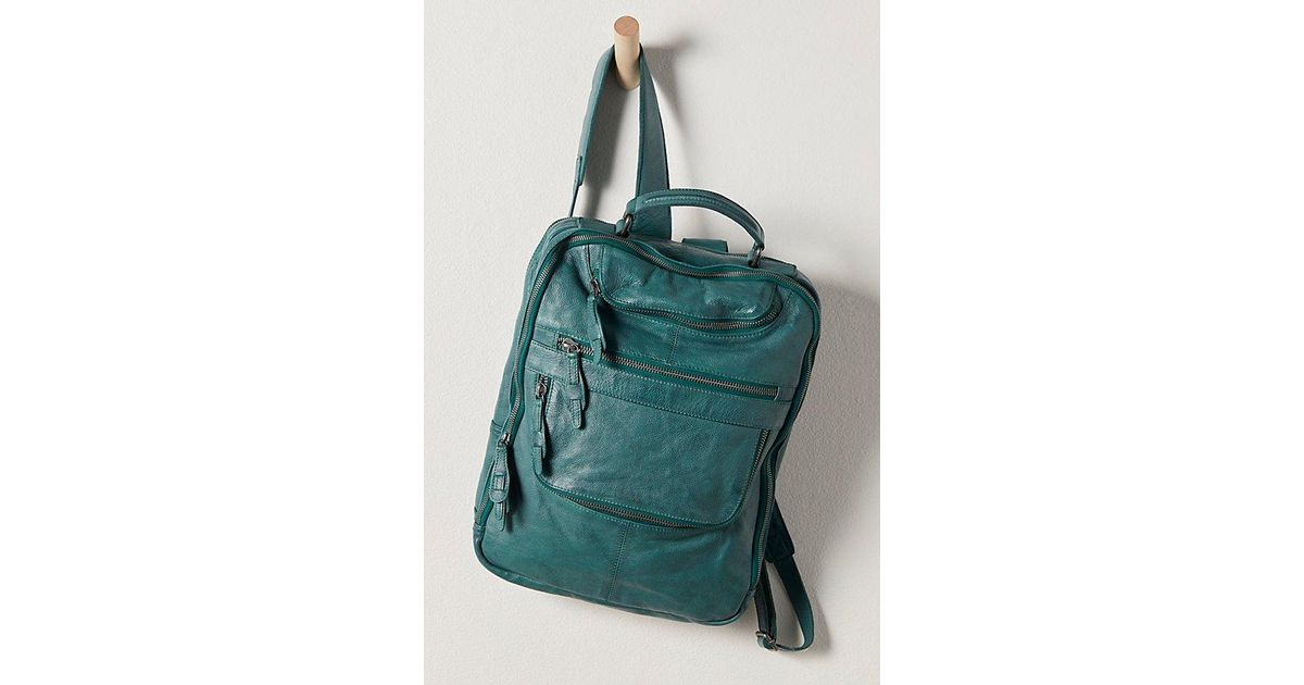 Free People East End Leather Backpack in Green | Lyst