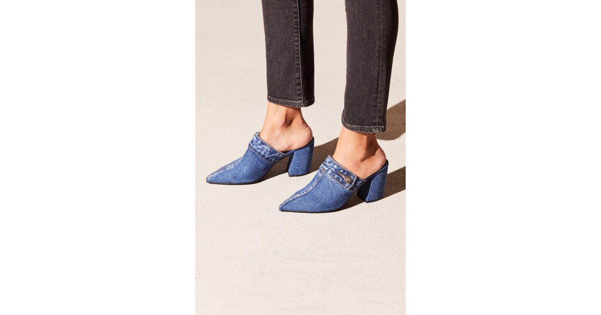 denim mules shoes