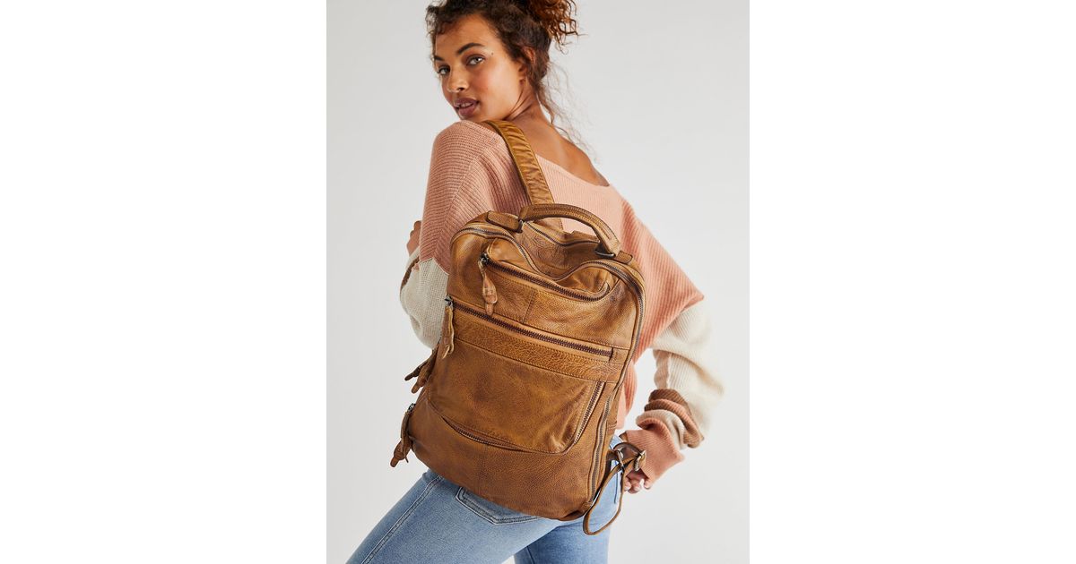 Free People East End Leather Backpack 