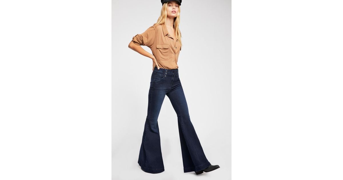 Free Maddox Denim Jeans Blue In Lyst People Flare PUrwT5Pq