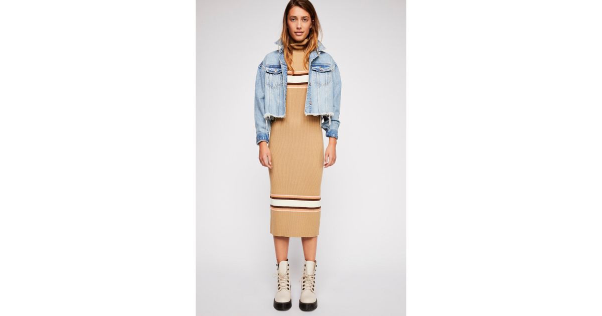 free people sport stripe midi dress