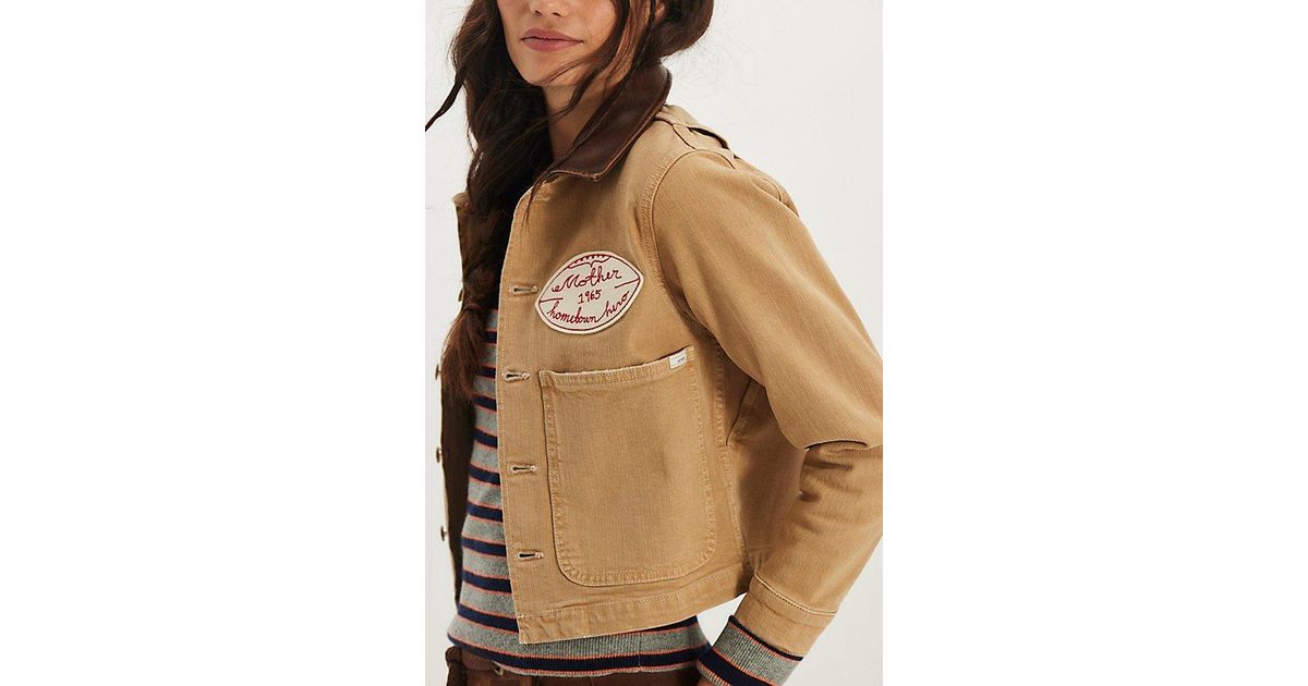 Mother Workwear Shorty Jacket in Natural | Lyst
