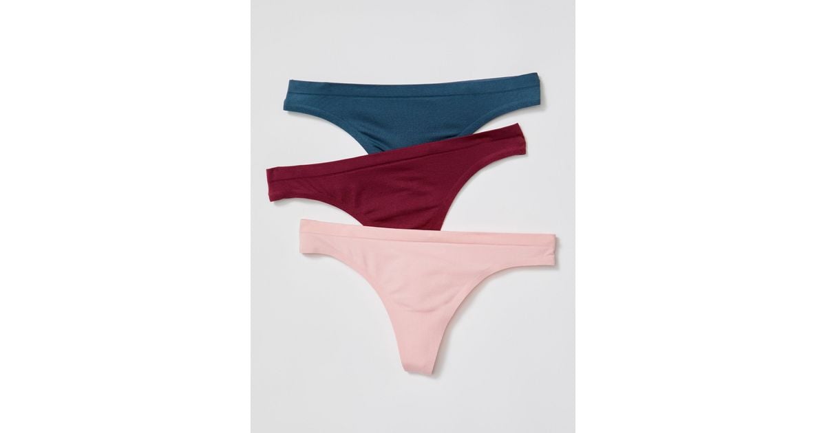 Free People No Show Seamless Thong Undies 3-pack Bundle | Lyst Canada
